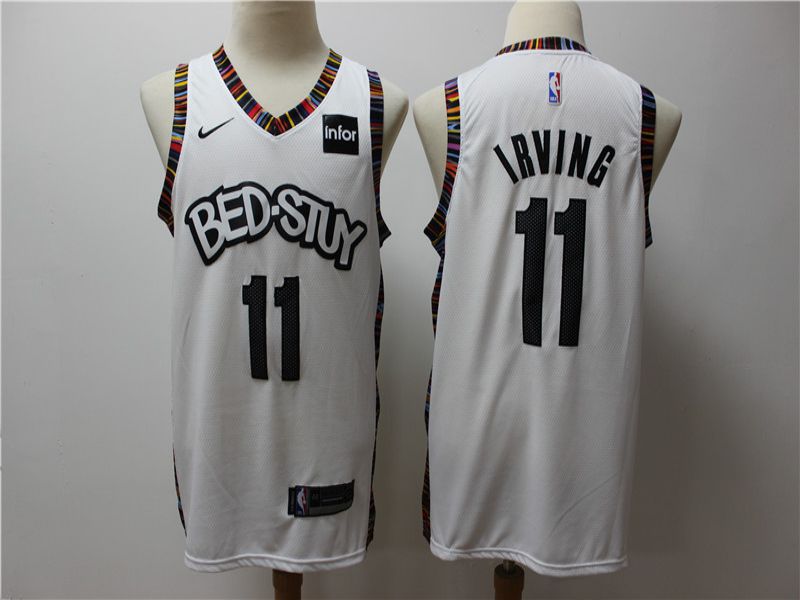Men Brooklyn Nets #11 Irving White Game Nike NBA Jerseys->los angeles lakers->NBA Jersey